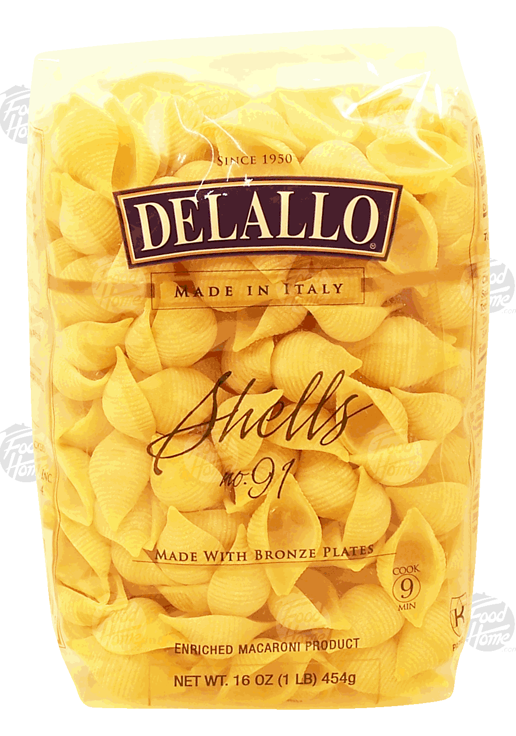 Delallo  shellss no 91, enriched macaroni product Full-Size Picture